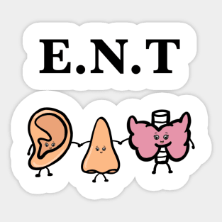 Ear nose and throat ent doctor funny art Sticker